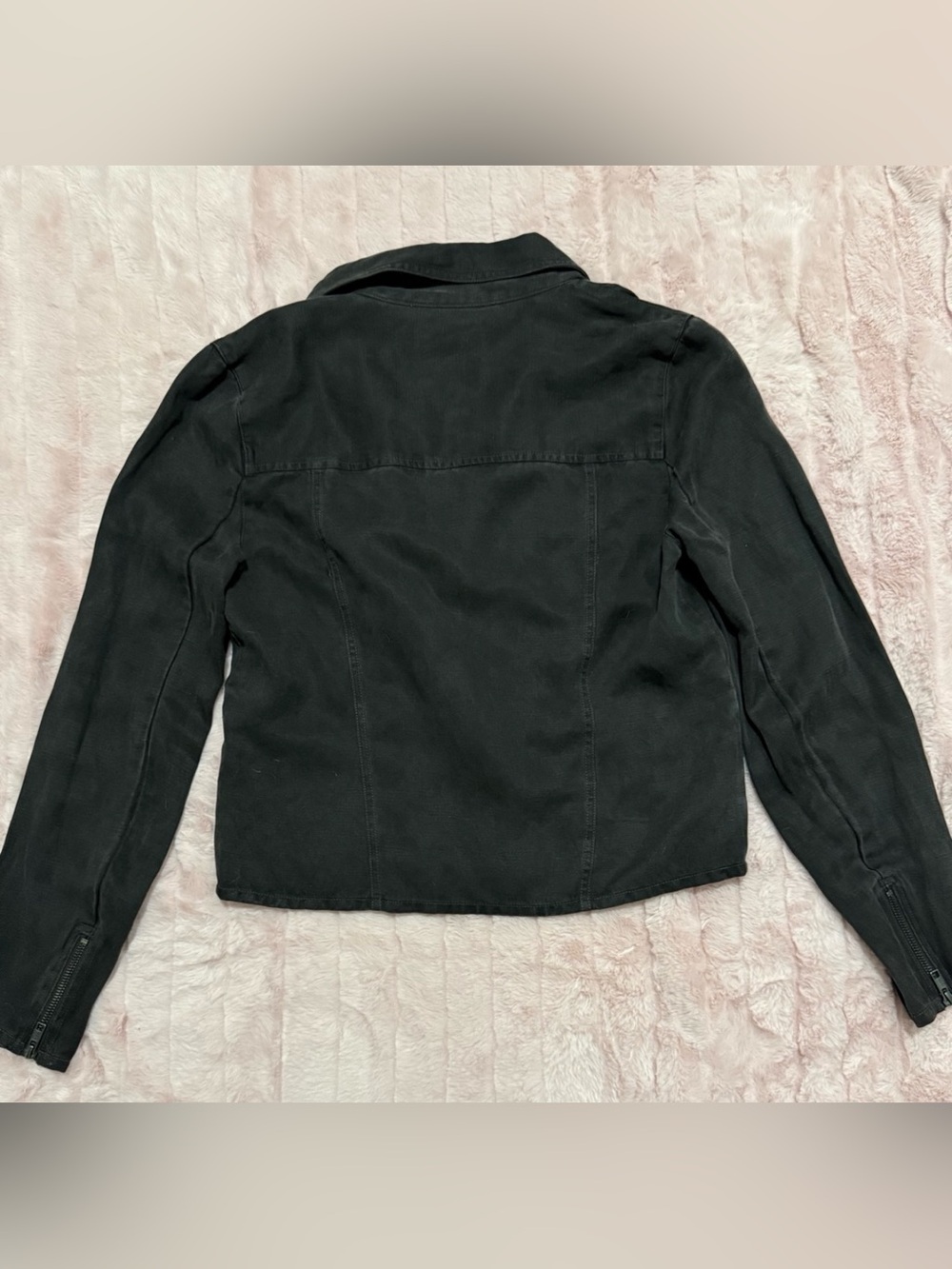 Rails - Black Asymmetrical Zip Streetwear Denim Moto Jacket - Size S - Picture 5 of 5